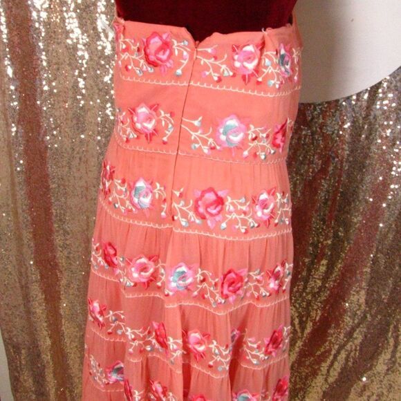 NWT Laundry by Shelli Segal *SILK* dress Boho 10 - Picture 6 of 12